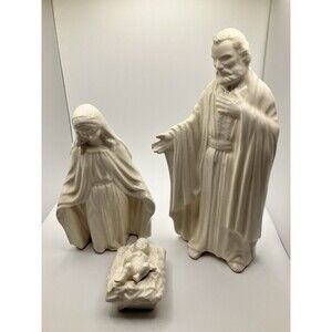 Large Christmas Nativity Ceramic Pieces - Joseph Mary Baby Jesus - Unpainted